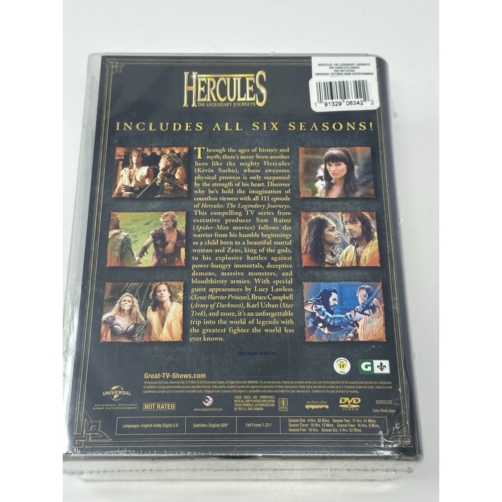 Hercules: The Legendary Journeys - The Complete Series Seasons 1-6 DVD Box NEW - Picture 2 of 6